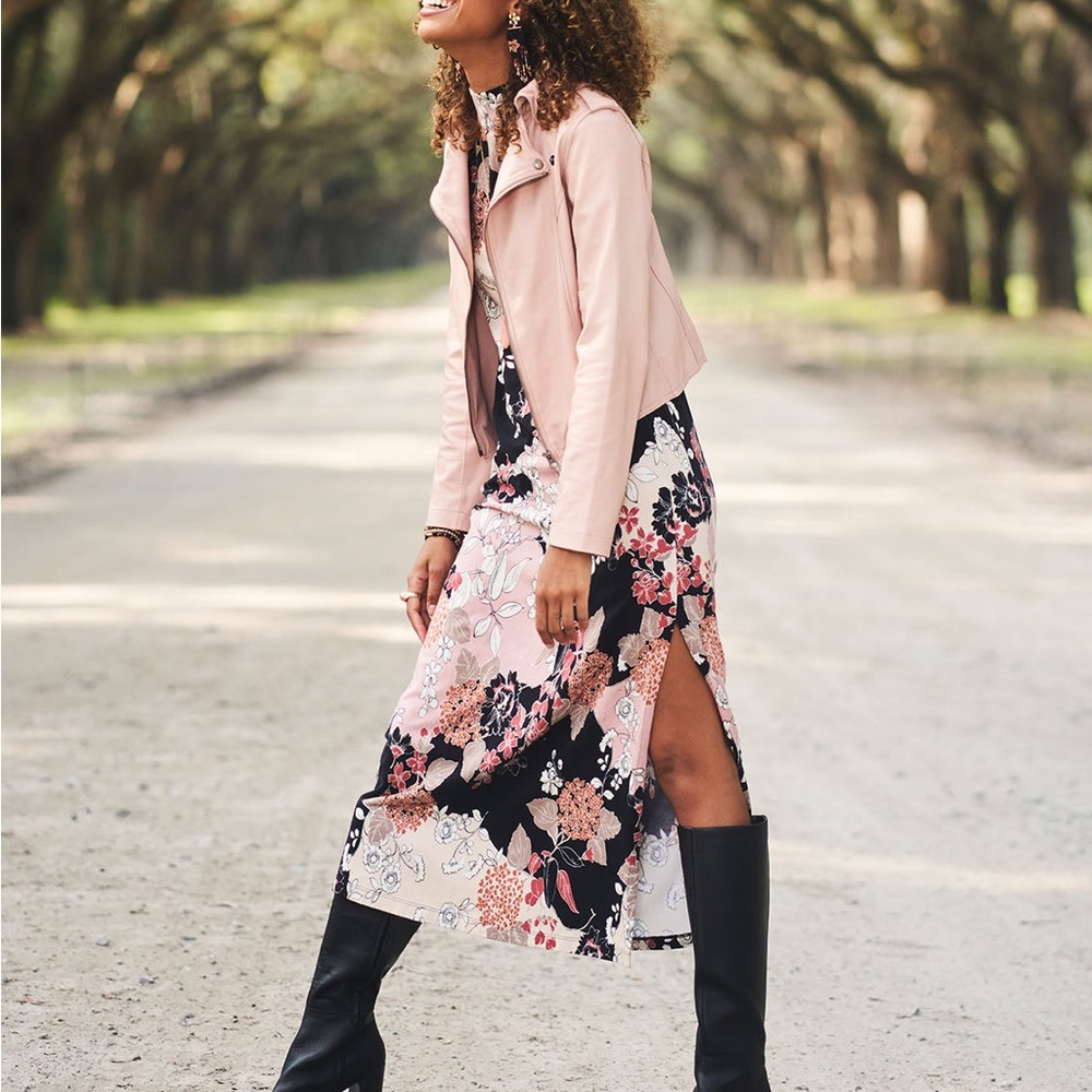 Spartina 449 Naomi Mockneck Dress Linden Romantic Floral